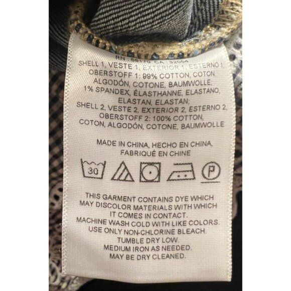 Anthropologie Pilcro and the Letterpress Denim Jacket Eyelet Trim Women's Medium - Picture 13 of 14